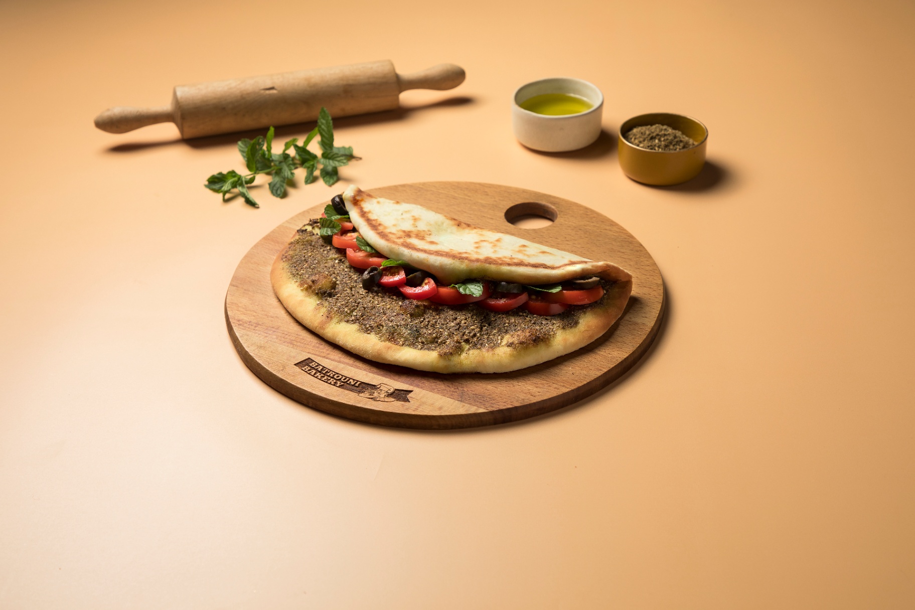 Zaatar with Vegetables Manoushe